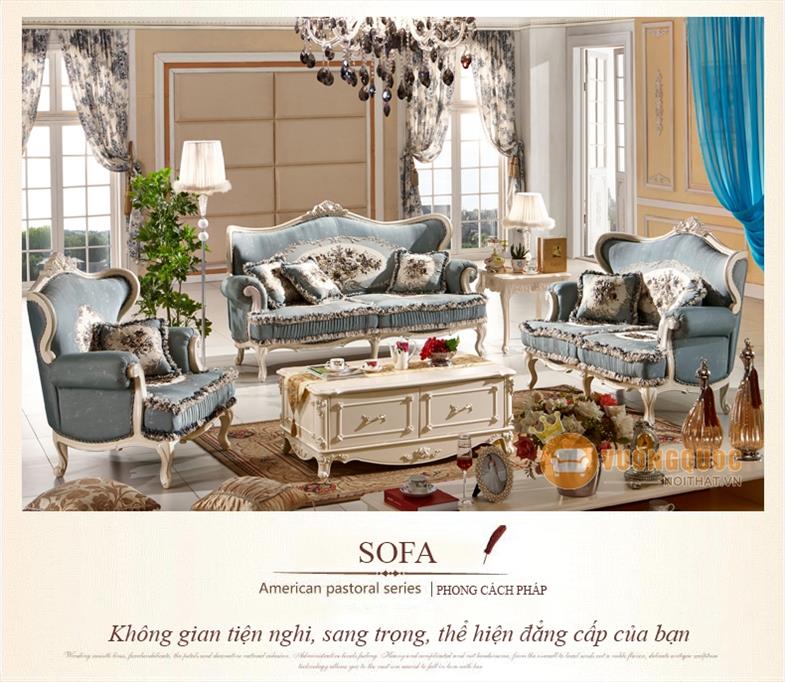 Bộ sofa nỉ phong cách Châu Âu SCS-FS2009