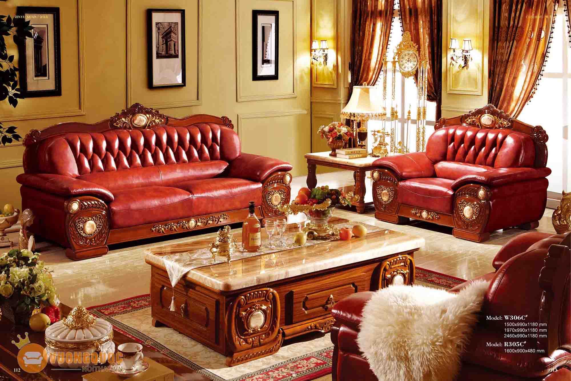 Mẫu ghế sofa tân cổ điển phong cách Châu Âu