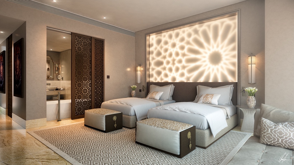Thiết kế phòng ngủ khách sạn mini đơn giản nhưng ấn tượng - Kiến Trúc Nam  Cường